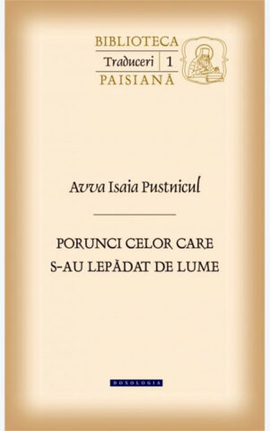 Coperta cărții „Porunci celor care s-au lepădat de lume. Cuvinte de nevoință”